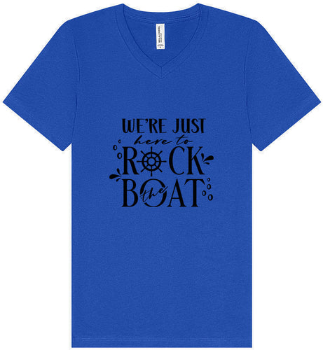 Just Here to Rock the Boat Unisex V-Neck Shirt