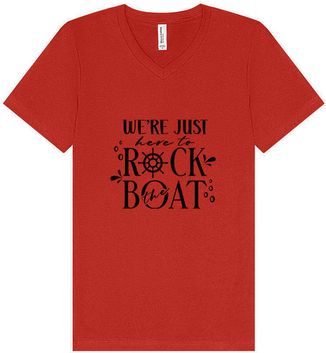 Just Here to Rock the Boat Unisex V-Neck Shirt