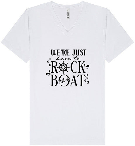 Just Here to Rock the Boat Unisex V-Neck Shirt