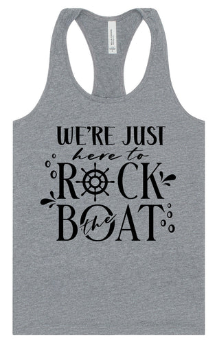 Just Here to Rock the Boat Women's Racerback Tank