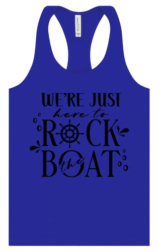 Just Here to Rock the Boat Women's Racerback Tank