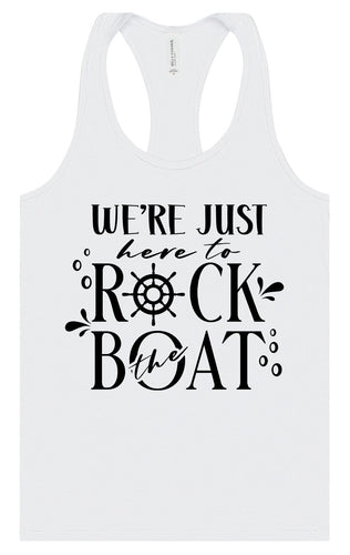 Just Here to Rock the Boat Women's Racerback Tank