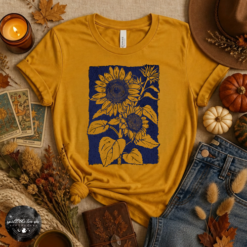 Sunflower Tee | Floral Nature Graphic T-Shirt