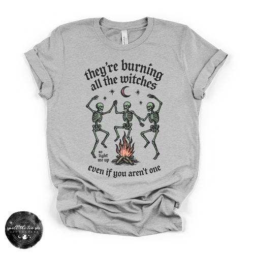 Burning the Witches Tee | Gothic Feminist Graphic T-Shirt