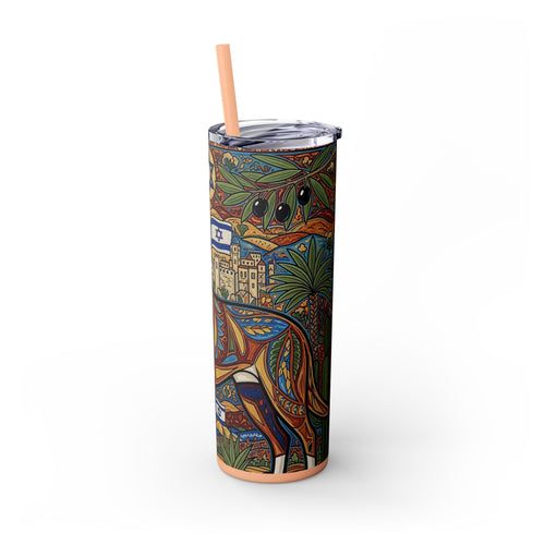 Skinny Tumbler with Straw – 20 oz Stainless Steel Cup