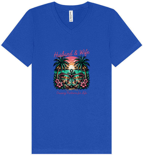 Anchor Husband and Wife Unisex V-Neck Shirt