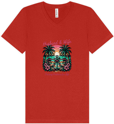 Anchor Husband and Wife Unisex V-Neck Shirt