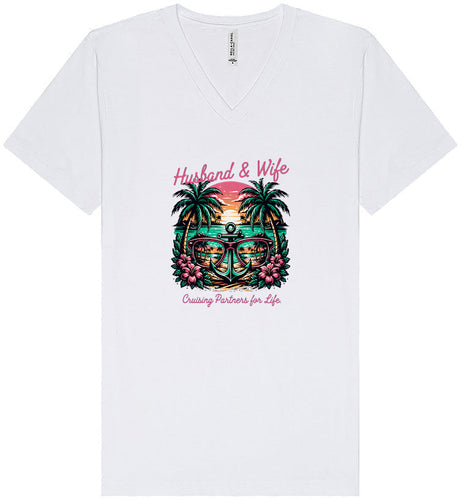 Anchor Husband and Wife Unisex V-Neck Shirt