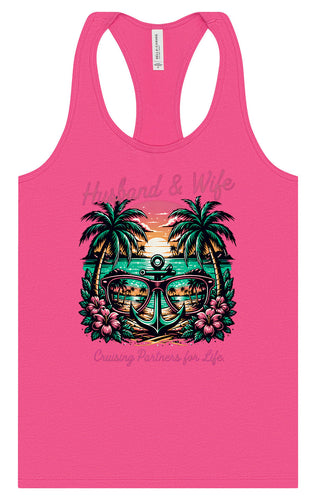 Anchor Husband and Wife Women's Racerback Tank