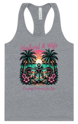 Anchor Husband and Wife Women's Racerback Tank