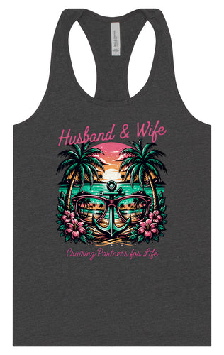 Anchor Husband and Wife Women's Racerback Tank