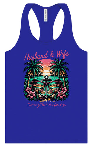 Anchor Husband and Wife Women's Racerback Tank