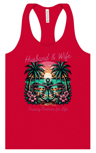 Anchor Husband and Wife Women's Racerback Tank