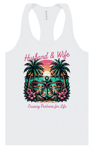 Anchor Husband and Wife Women's Racerback Tank