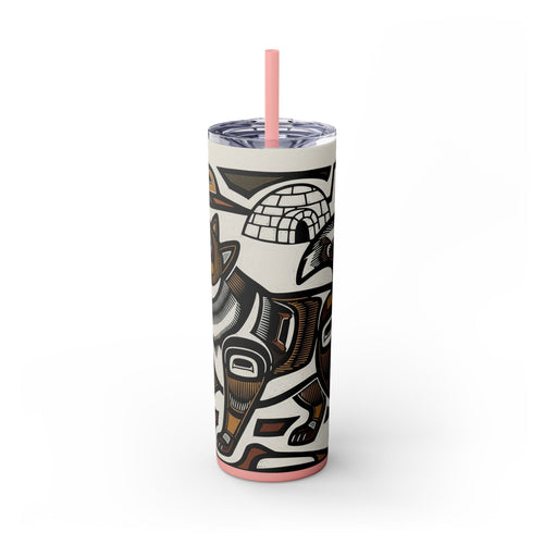 Skinny Tumbler with Straw – 20 oz Stainless Steel Cup
