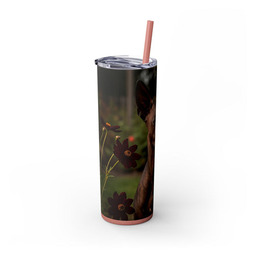 Skinny Tumbler with Straw – 20 oz Stainless Steel Cup
