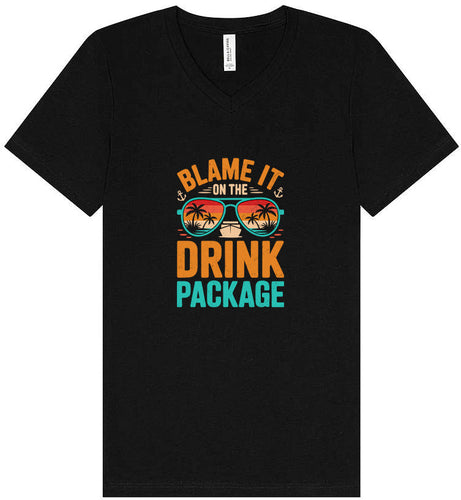 Blame it on the Drink Package Unisex V-Neck Shirt