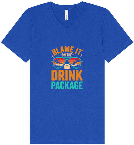 Blame it on the Drink Package Unisex V-Neck Shirt
