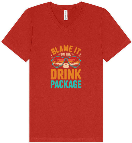 Blame it on the Drink Package Unisex V-Neck Shirt