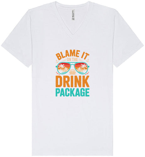 Blame it on the Drink Package Unisex V-Neck Shirt