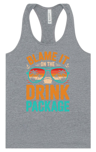 Blame it on the Drink Package Women's Racerback Tank