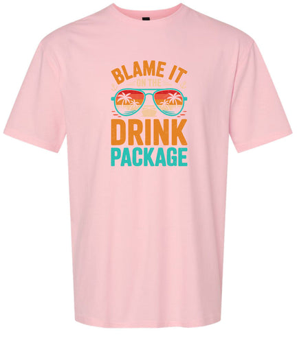 Blame it on the Drink Package Adult Gildan Soft Shirt
