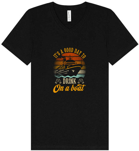 Drink on a Boat Unisex V-Neck Shirt
