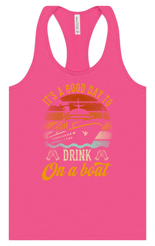 Drink on a Boat Women's Racerback Tank