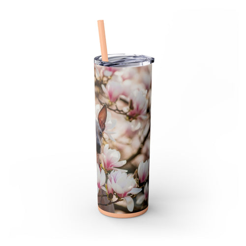 Skinny Tumbler with Straw – 20 oz Stainless Steel Cup