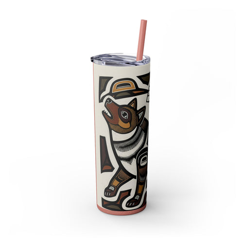 Skinny Tumbler with Straw – 20 oz Stainless Steel Cup