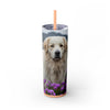 Skinny Tumbler with Straw – 20 oz Stainless Steel Cup