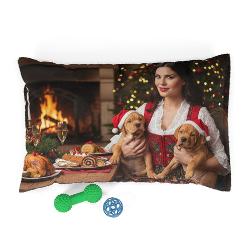Holiday Fireplace Cozy Pet Bed