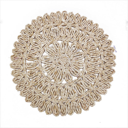 Hand-woven Floral Cushion Dining Table Insulation
