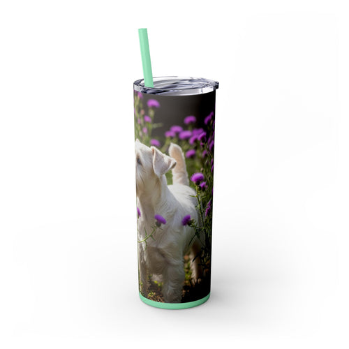 Skinny Tumbler with Straw – 20 oz Stainless Steel Cup