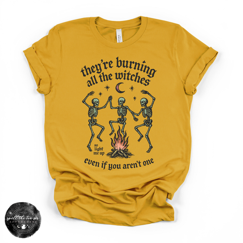 Burning the Witches Tee | Gothic Feminist Graphic T-Shirt