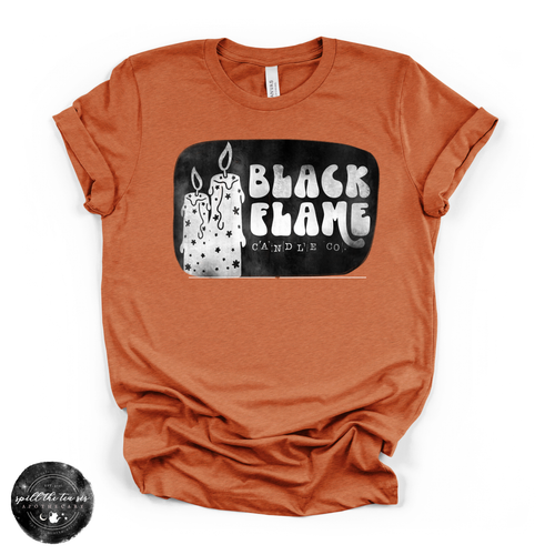 Black Flame Candle Co. Tee | Spooky Halloween Candle Graphic T-Shirt
