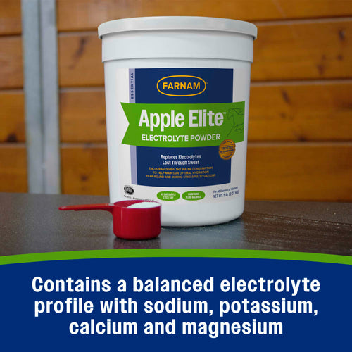 Farnam Apple Elite Electrolyte Powder for Horses Hydration Support Apple Flavor 5lb.