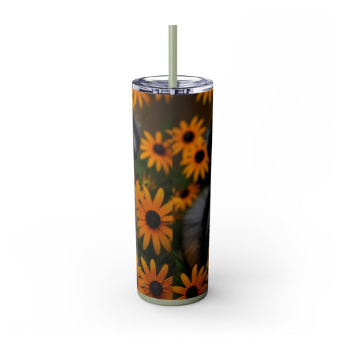 Skinny Tumbler with Straw – 20 oz Stainless Steel Cup