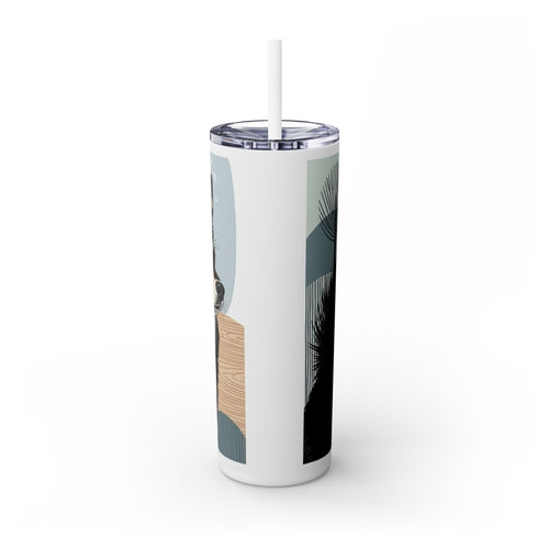 Skinny Tumbler with Straw – 20 oz Stainless Steel Cup