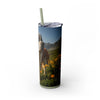Skinny Tumbler with Straw – 20 oz Stainless Steel Cup