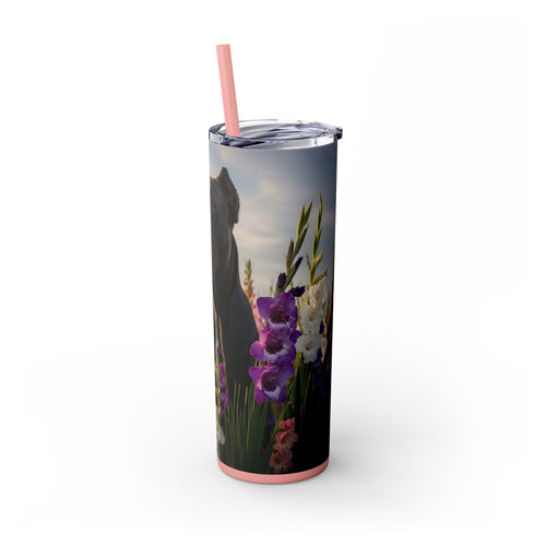 Skinny Tumbler with Straw – 20 oz Stainless Steel Cup