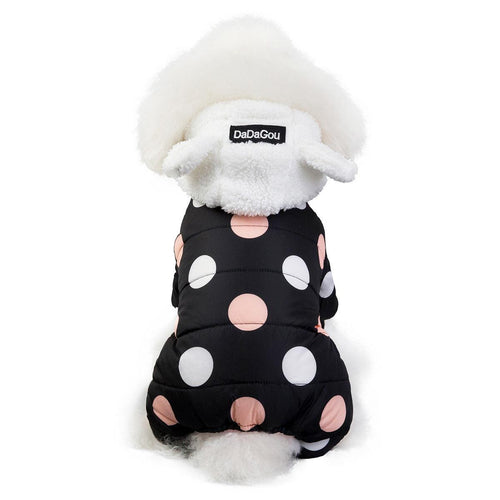Polka Dot Four-leg Dog Warm Coat