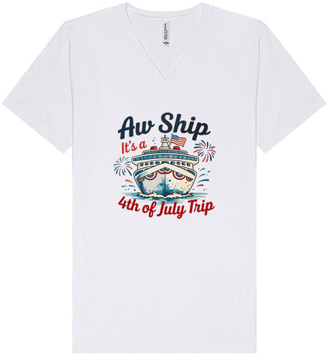 4th of July Cruise Unisex V-Neck Shirt