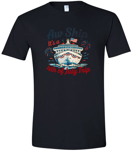 4th of July Cruise Adult Gildan Soft Shirt