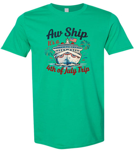 4th of July Cruise Adult Gildan Soft Shirt