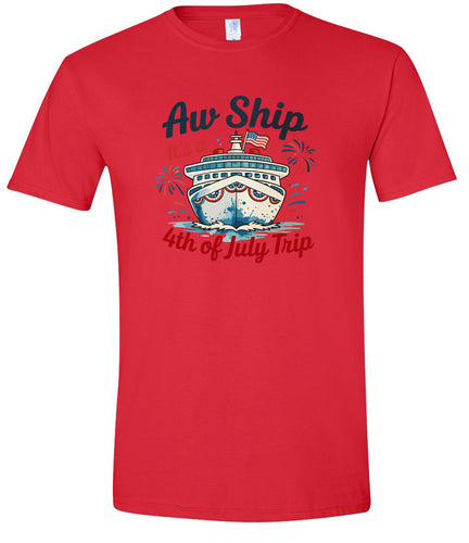 4th of July Cruise Adult Gildan Soft Shirt