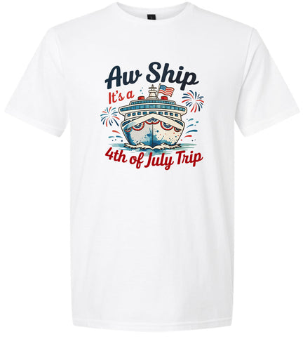 4th of July Cruise Adult Gildan Soft Shirt