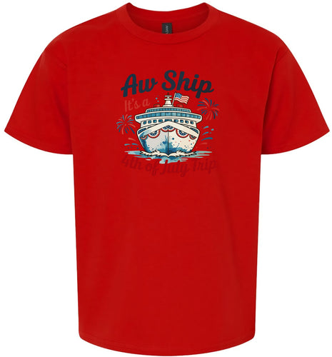 4th of July Cruise Children's Gildan Soft Shirt