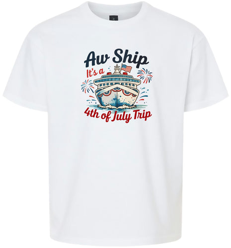4th of July Cruise Children's Gildan Soft Shirt