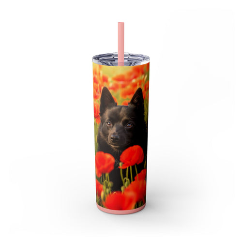 Skinny Tumbler with Straw – 20 oz Stainless Steel Cup